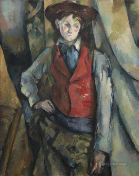 Paul Cezanne Painting - Boy in a Red Vest Paul Cezanne